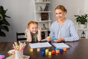 Child being tested for therapy